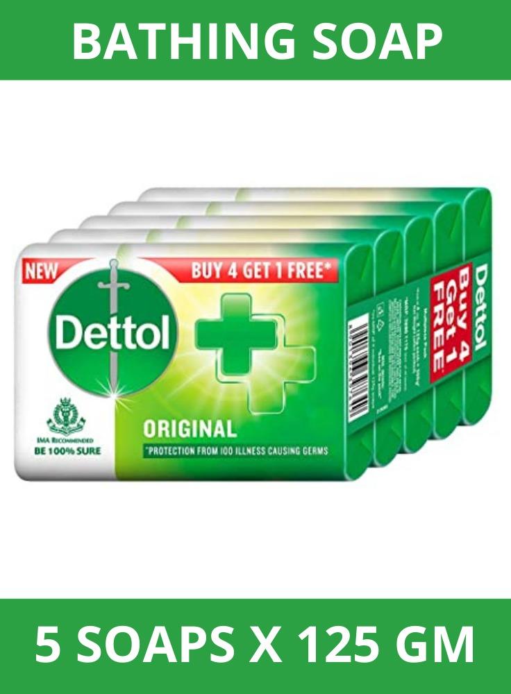 Dettol Original Soap (125 GM) Buy 4 Get 1 Free